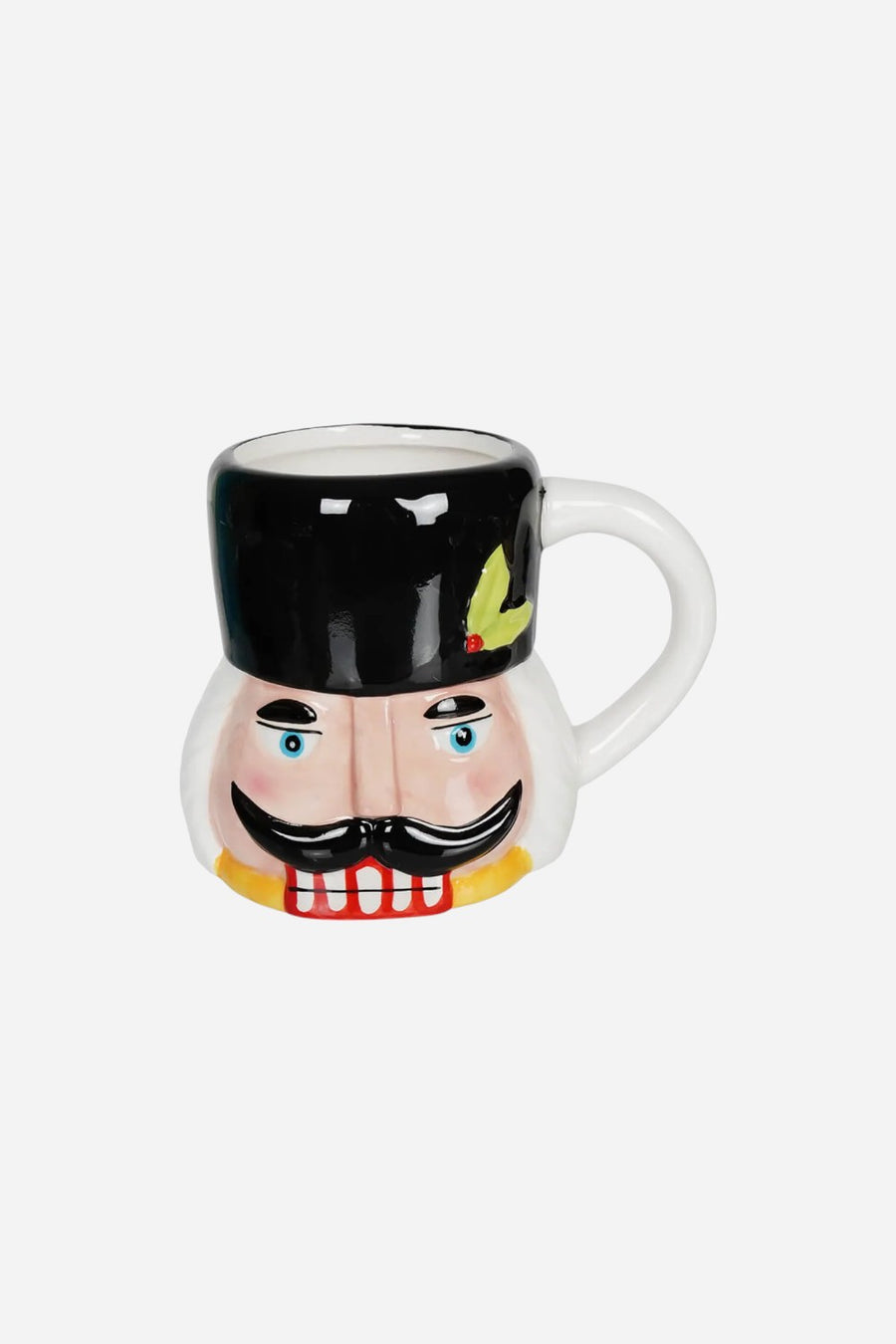 Nutcracker Mug in Green Mistletoe
