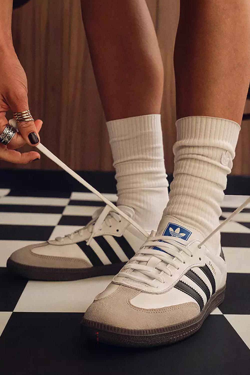 Adidas Samba OG Sneakers in White/Black CHROME Adidas Samba OG Sneakers in White/Black CHROME