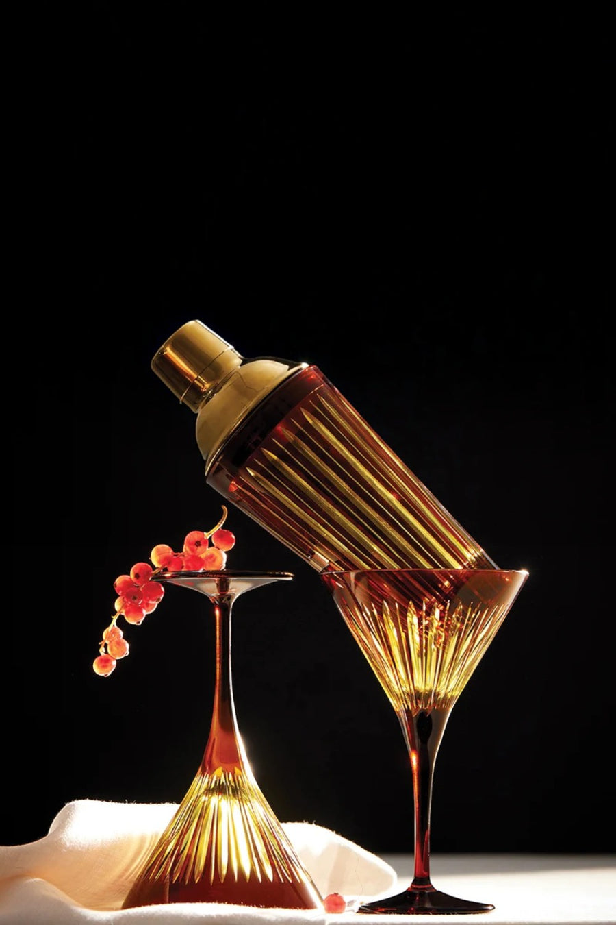 L'Objet Prism Amber Cocktail Set