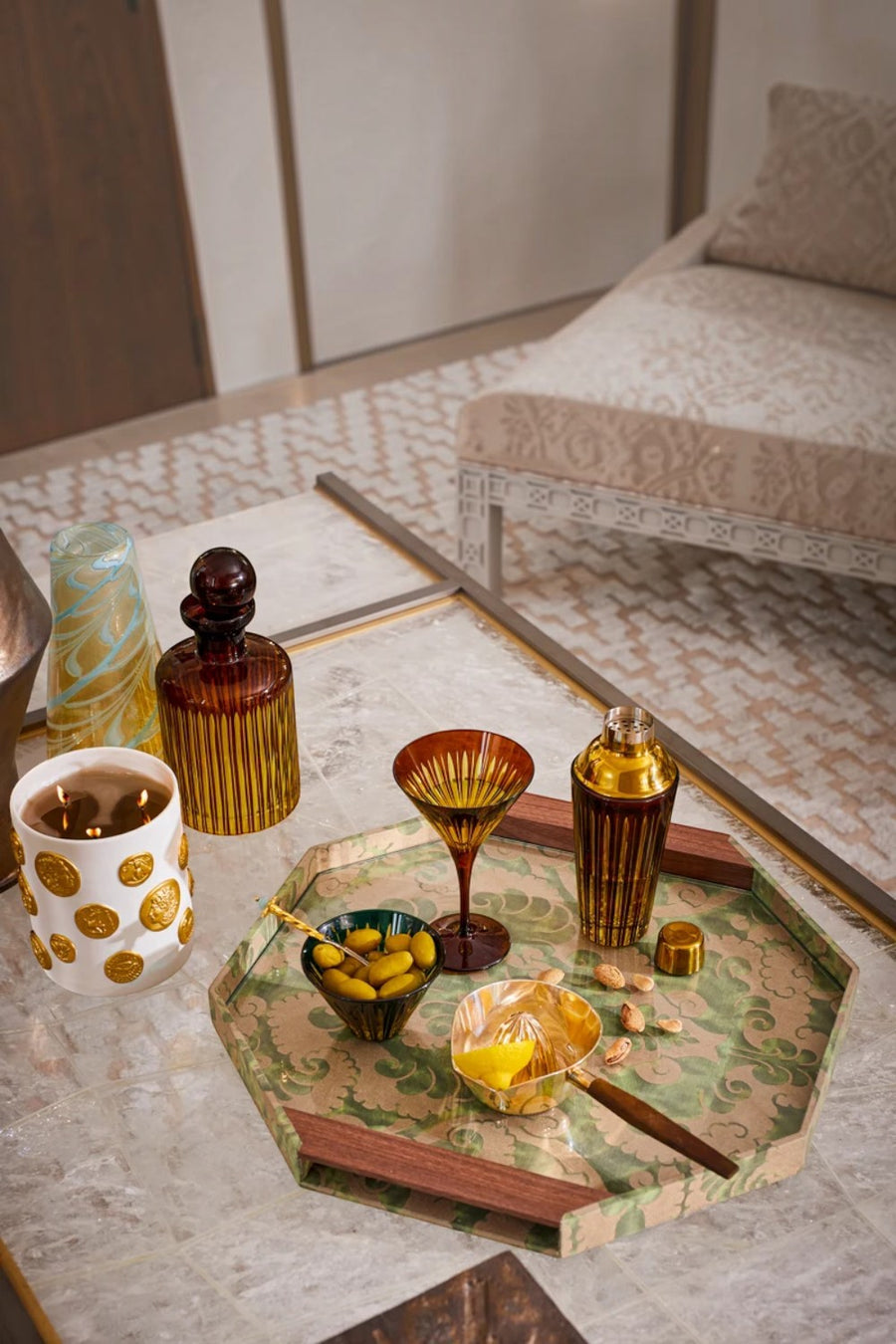L'Objet Prism Amber Cocktail Set