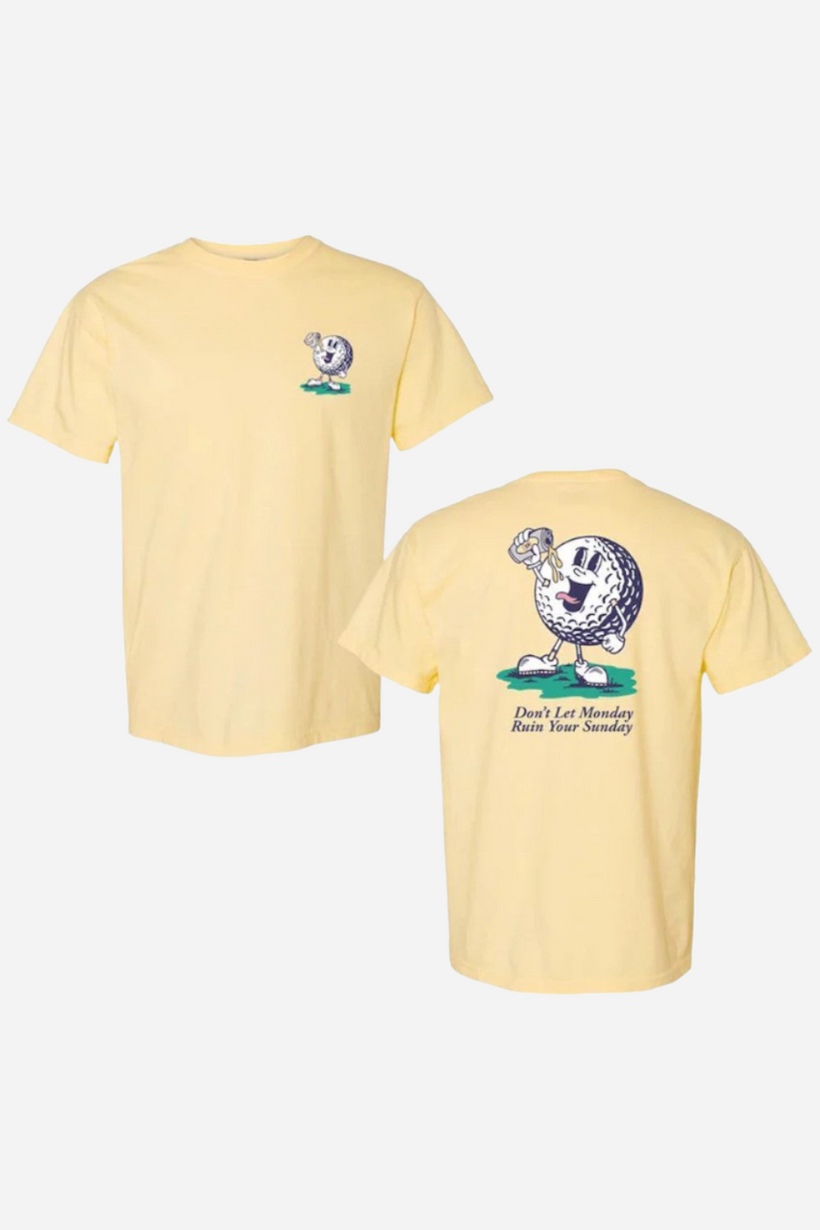 Old Row Don't Let Monday Ruin Your Sunday USA Pocket Tee in Yellow