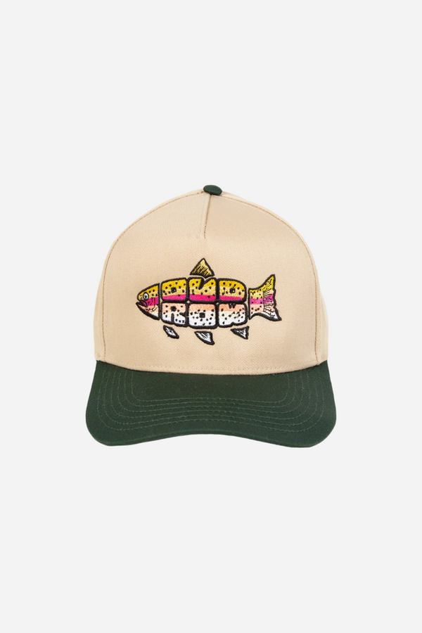 Old Row The Trout Text Hat in Tan