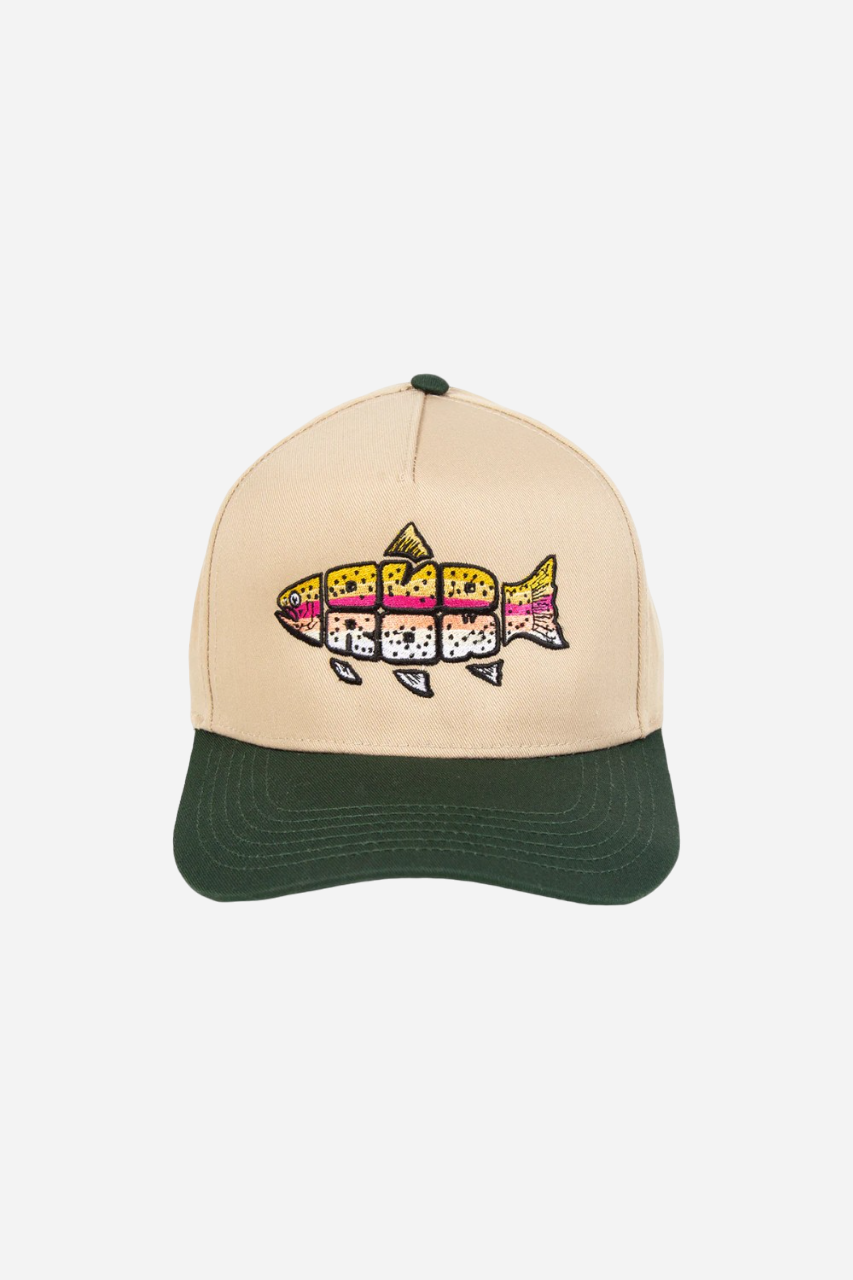 Old Row The Trout Text Hat in Tan