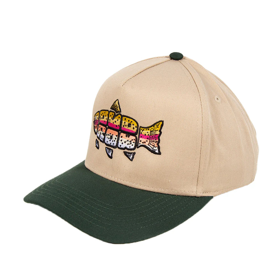 Old Row The Trout Text Hat in Tan