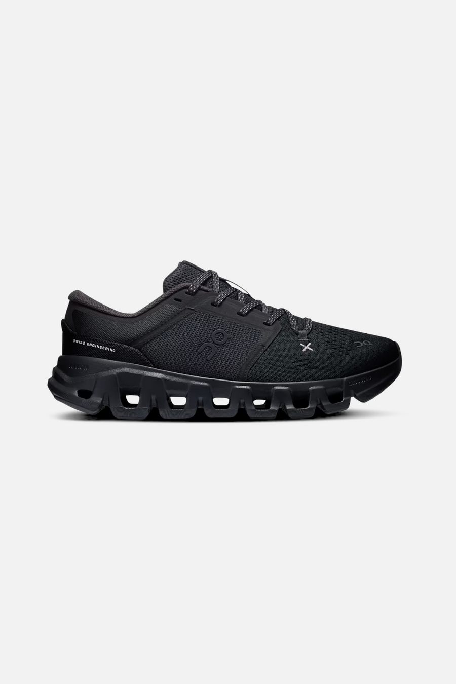 On Running Cloud X 5 women's training sneaker in all black, alternate view.