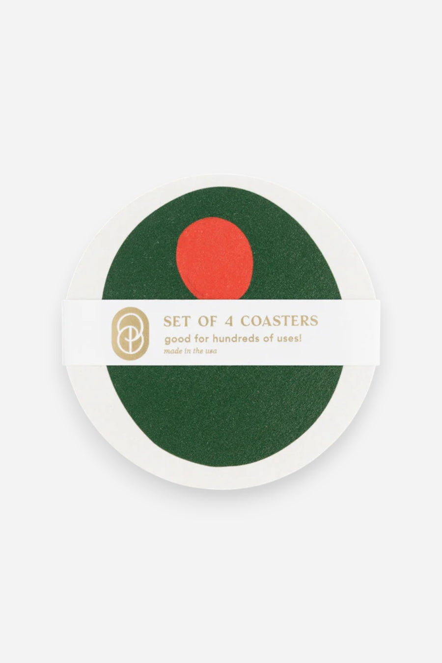 One & Only Paper Pimento Olive Coasters | Set of Four