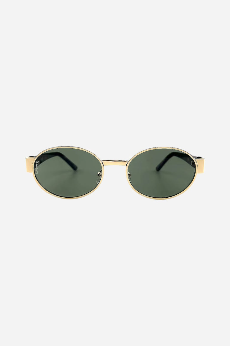 Otra Eyewear Echo Sunglasses in Gold Tort/Green – CHROME display picture 1