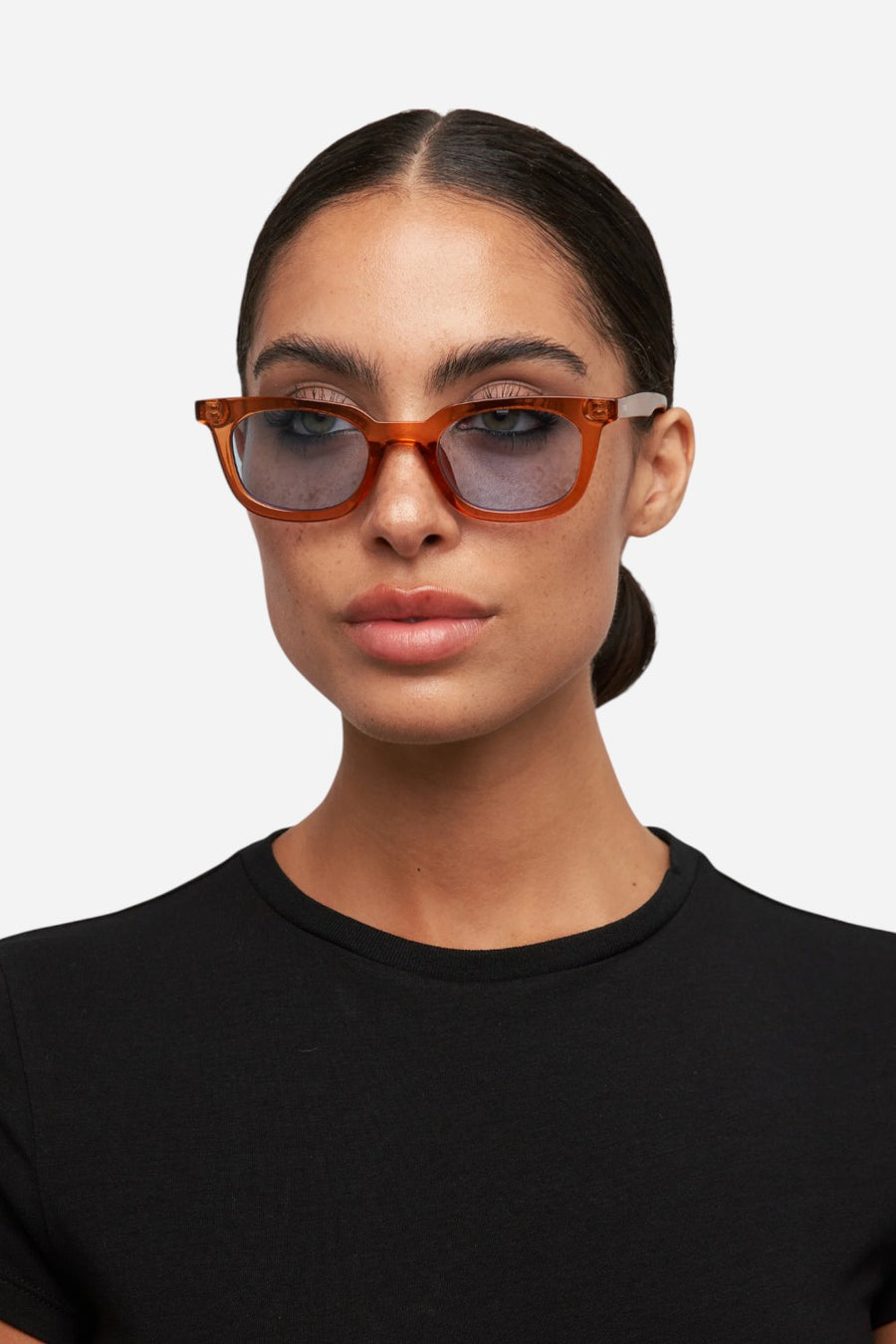 Otra Eyewear Nia Transparent in Tan/Blue