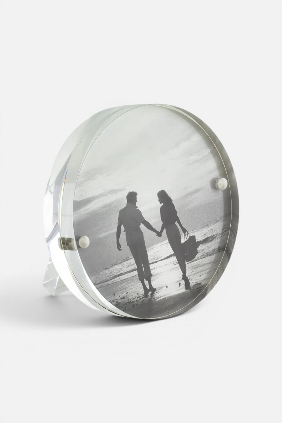 Tizo Round Acrylic Lucite Magnetic Frame - 3.5 x 3.5