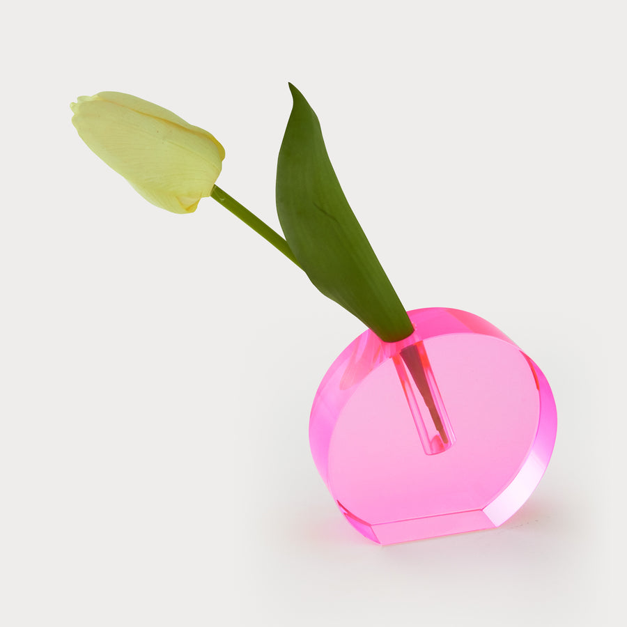 Tizo Crystal Small Pink Bud Vase