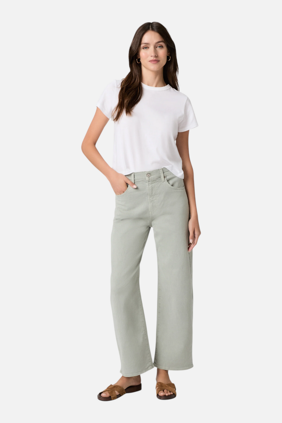 Paige Arellia Ankle Jean in Vintage Seaglass