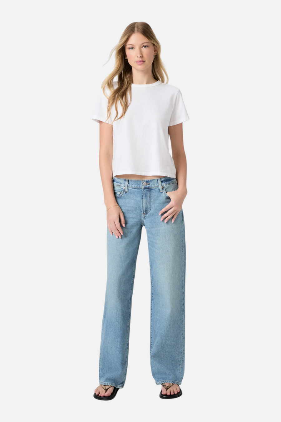 Paige Dana Low-Rise Straight Leg Jean in Sepulveda