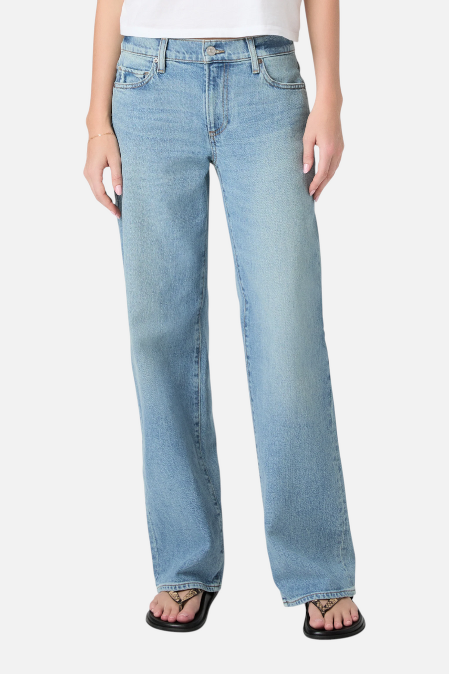 Paige Dana Low-Rise Straight Leg Jean in Sepulveda
