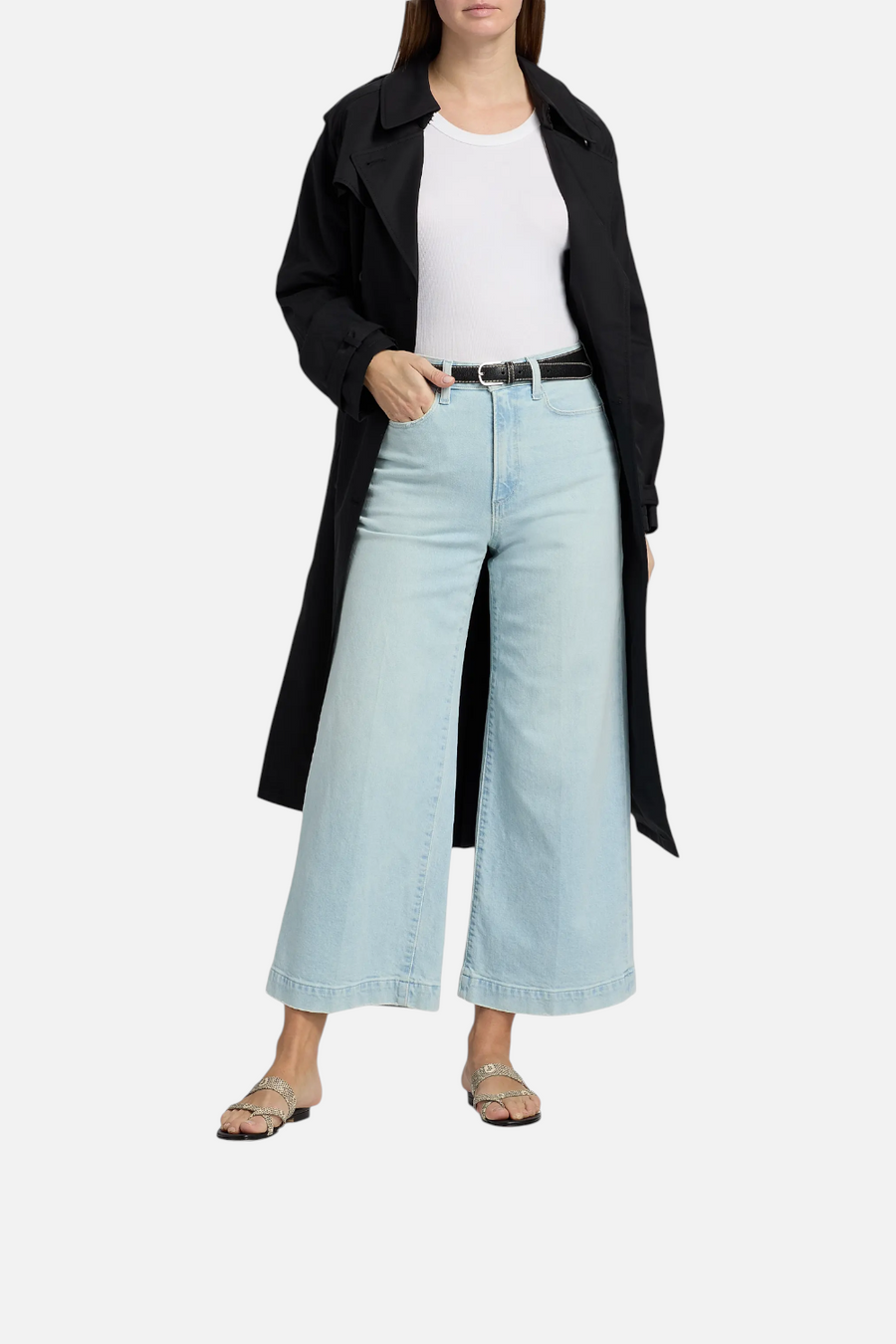 Paige Harper Ankle Crop Jeans in Fleur De Mer