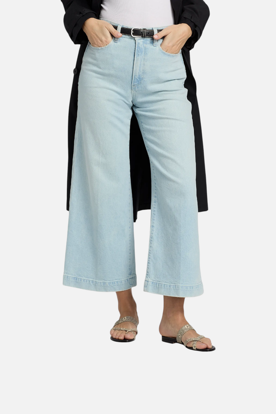 Paige Harper Ankle Crop Jeans in Fleur De Mer
