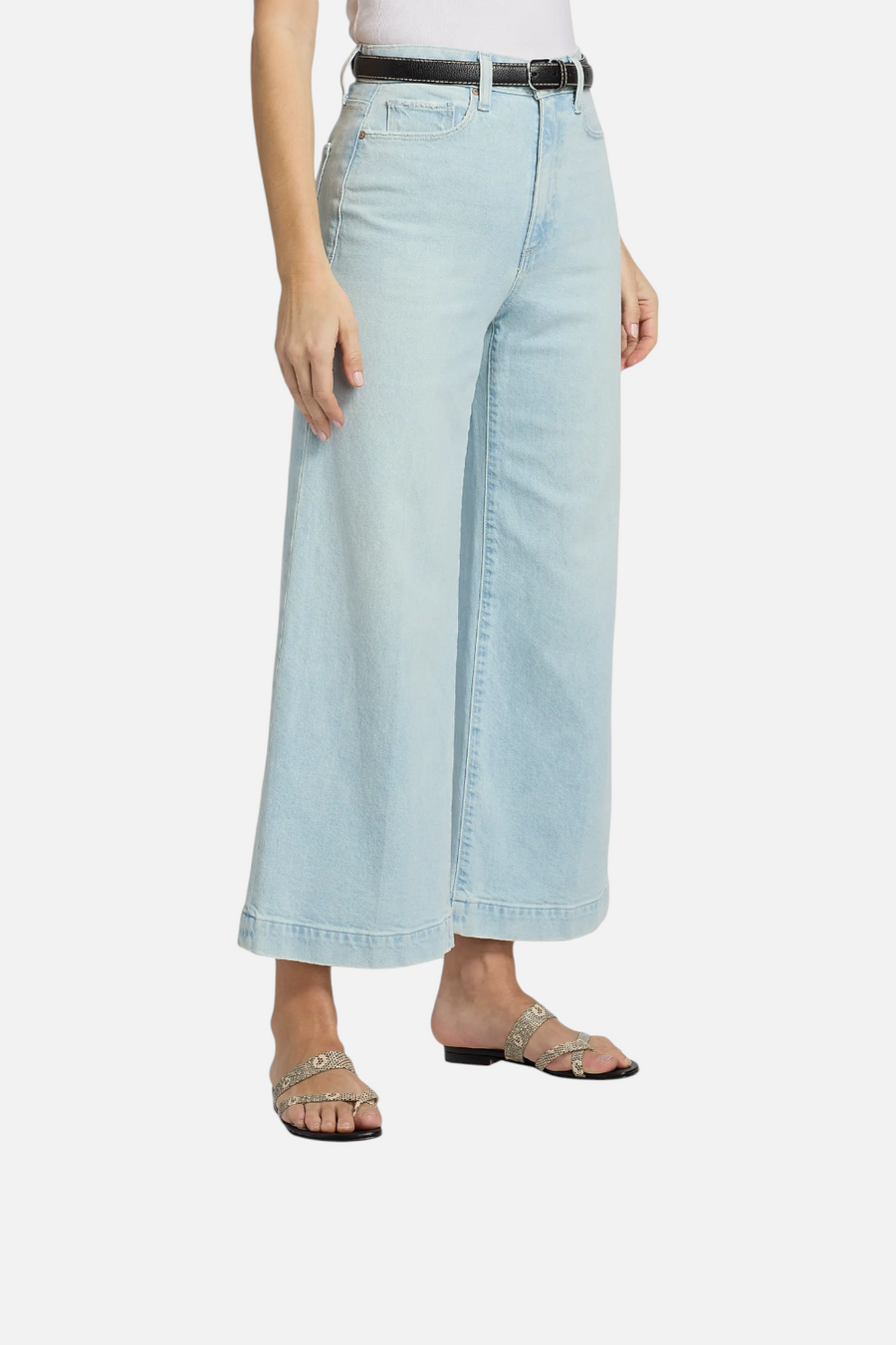Paige Harper Ankle Crop Jeans in Fleur De Mer