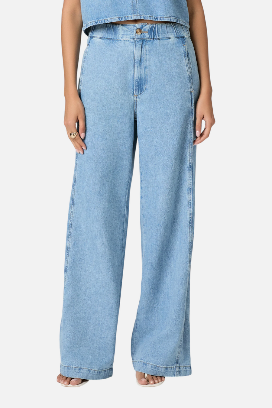 Paige Rumi Wide Leg Denim Pant in Revolution