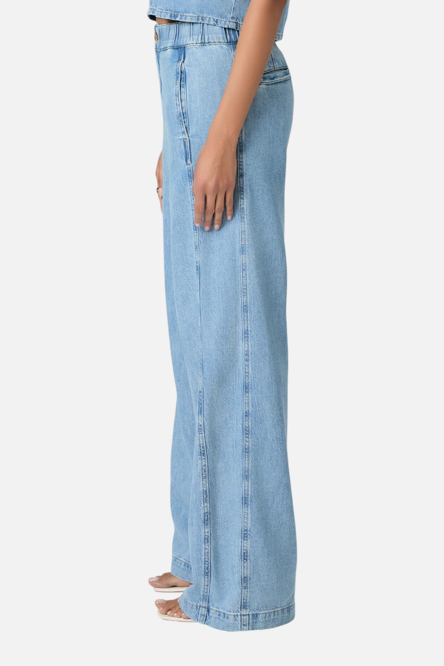 Paige Rumi Wide Leg Denim Pant in Revolution