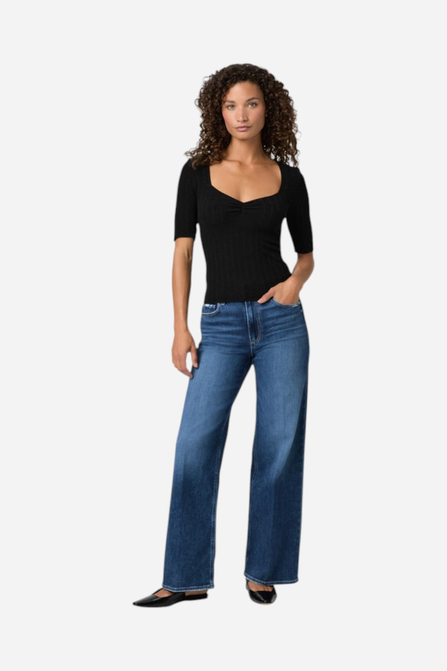 Paige Anessa 31" Wide Jean in Dresden