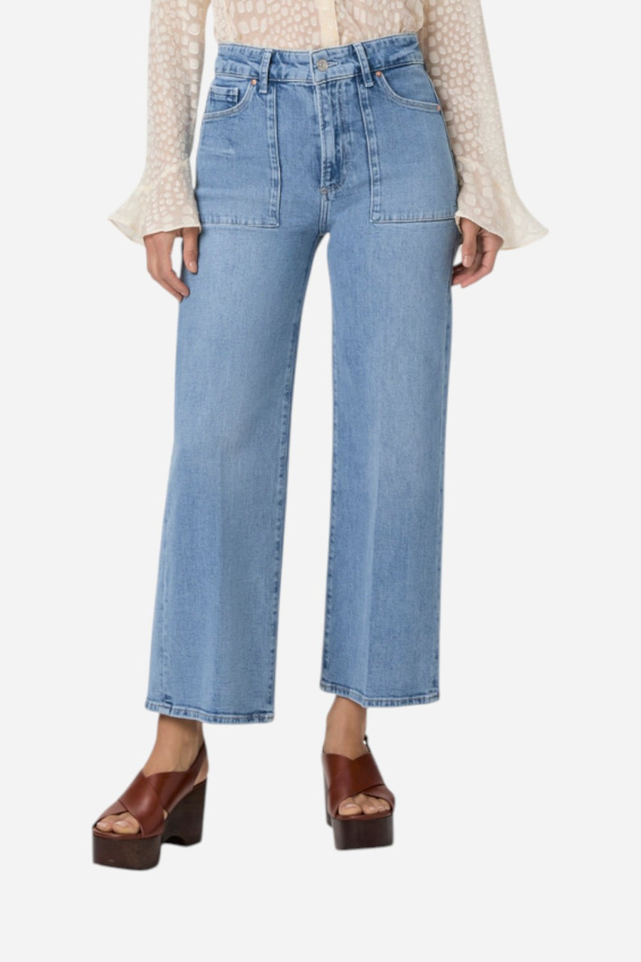 Paige Anessa Wide Leg Jean in Marlena