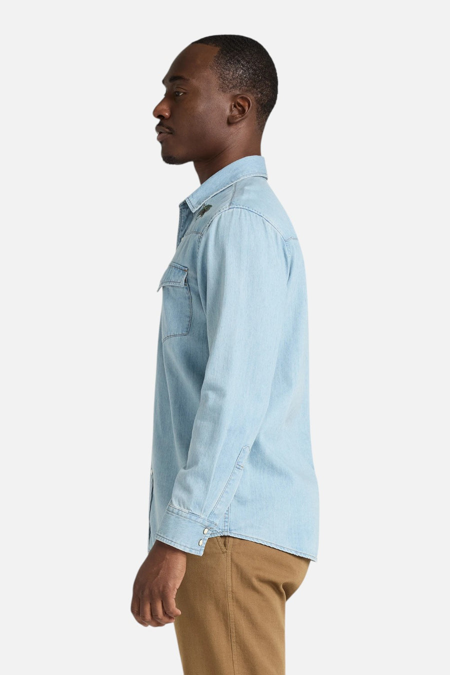 Pendleton Salmon Embroidered Denim Gambler Shirt