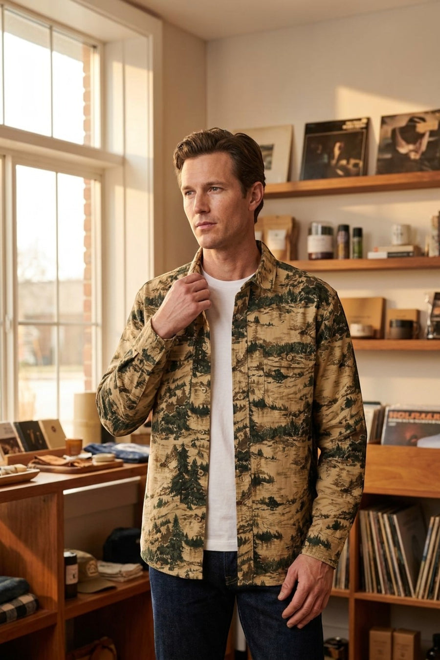 Pendleton Tanner Twill Button Up Shirt in Valley Tan
