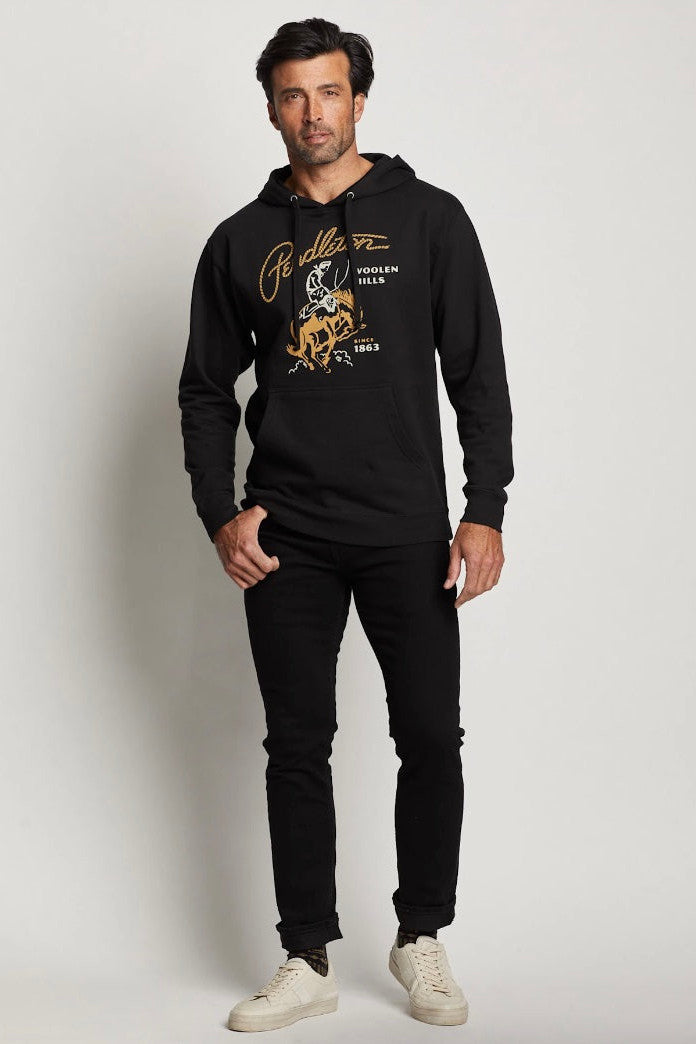 Pendleton Rodeo Hoodie in Black & Red
