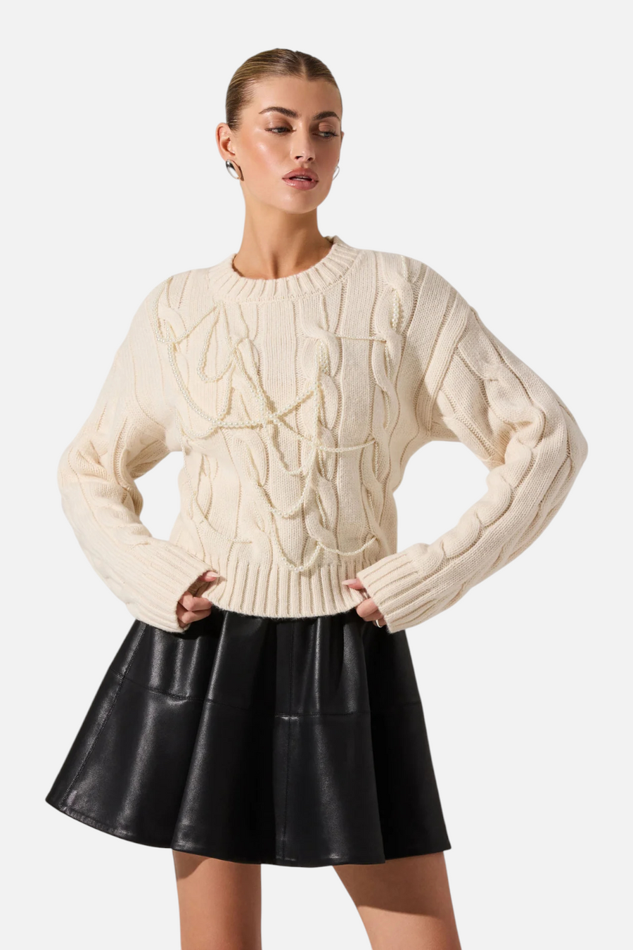 Astr the Label Pennina Sweater in Cream