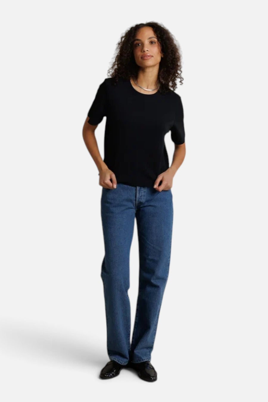 Perfect White Tee Atlas Crewneck Tee in True Black
