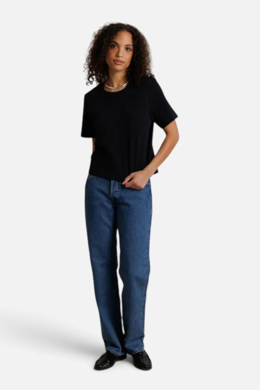 Perfect White Tee Atlas Crewneck Tee in True Black
