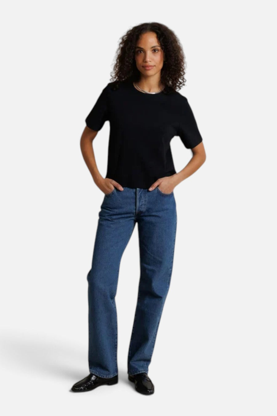 Perfect White Tee Atlas Crewneck Tee in True Black