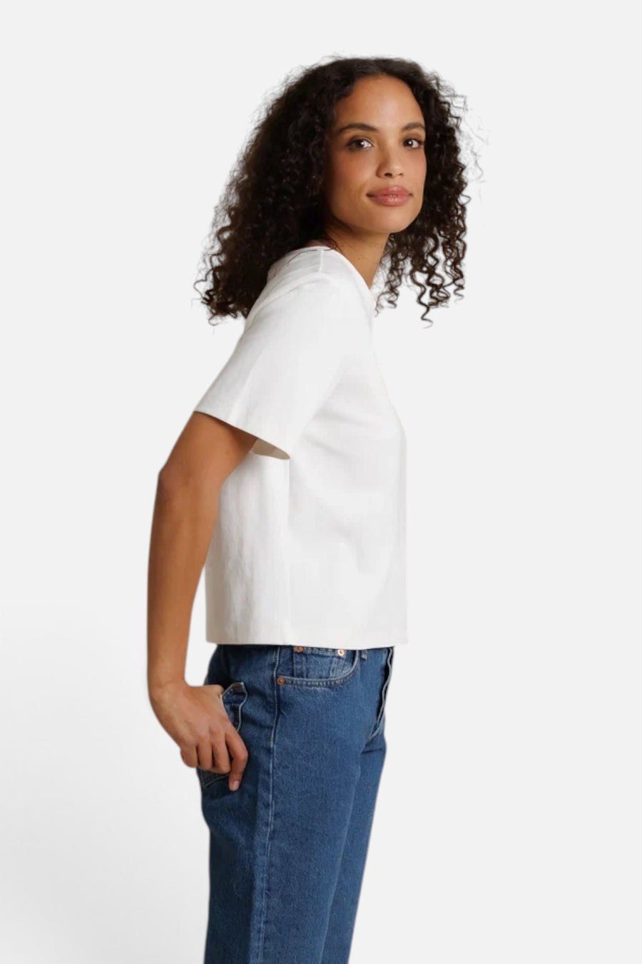 Perfect White Tee Atlas Crewneck Tee in White
