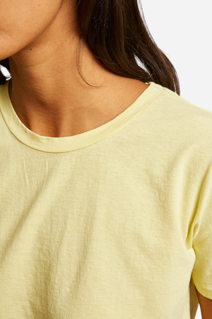 Perfect White Tee Harley Boxy Crew Tee in Banana