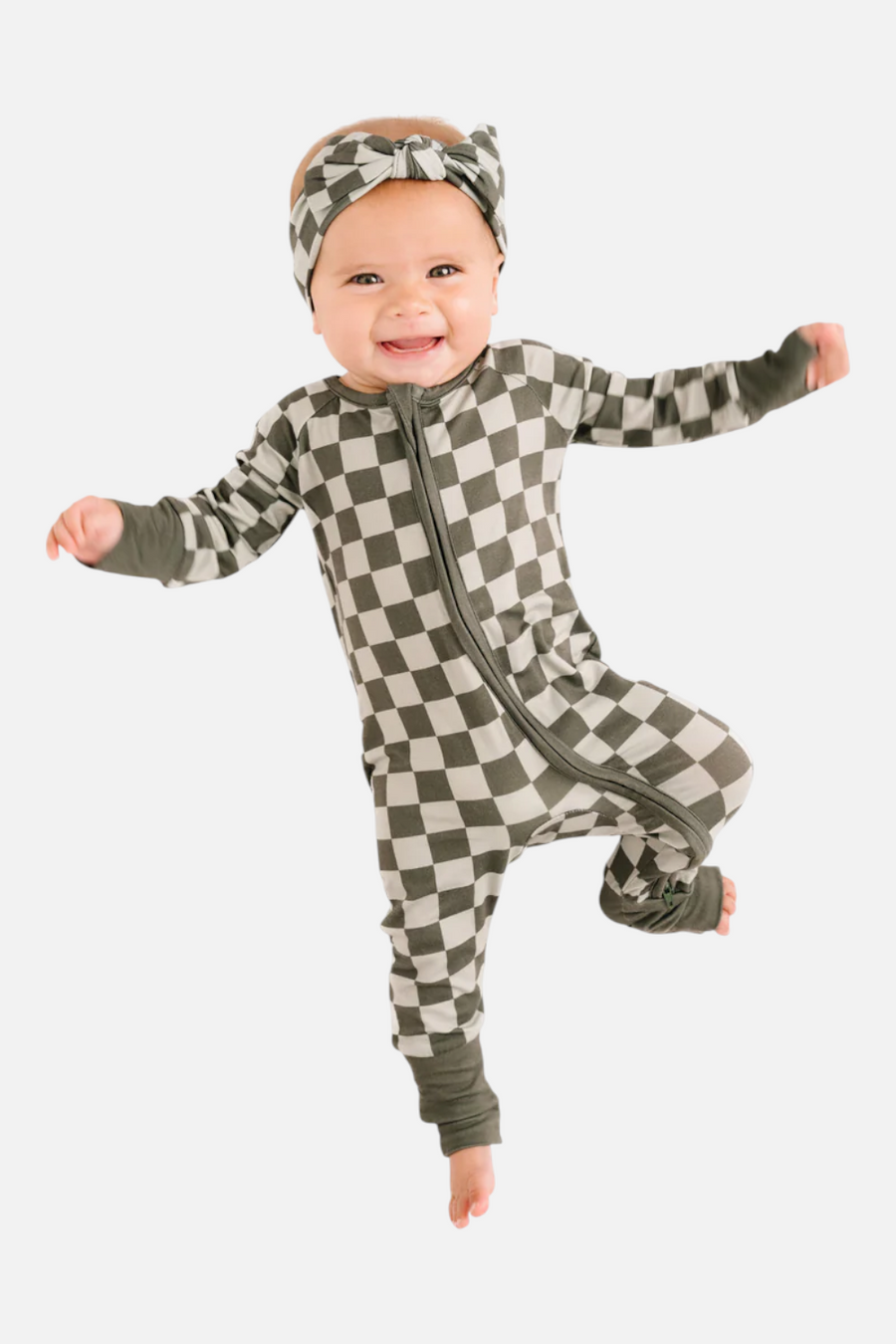 Little One Shop Pine Checkered Sleeper