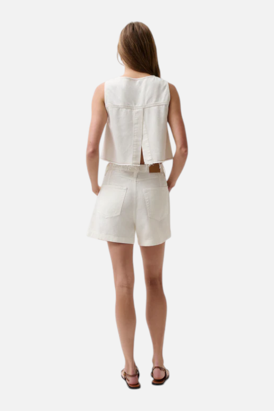 Pistola Kimora High Rise Shorts in Egret