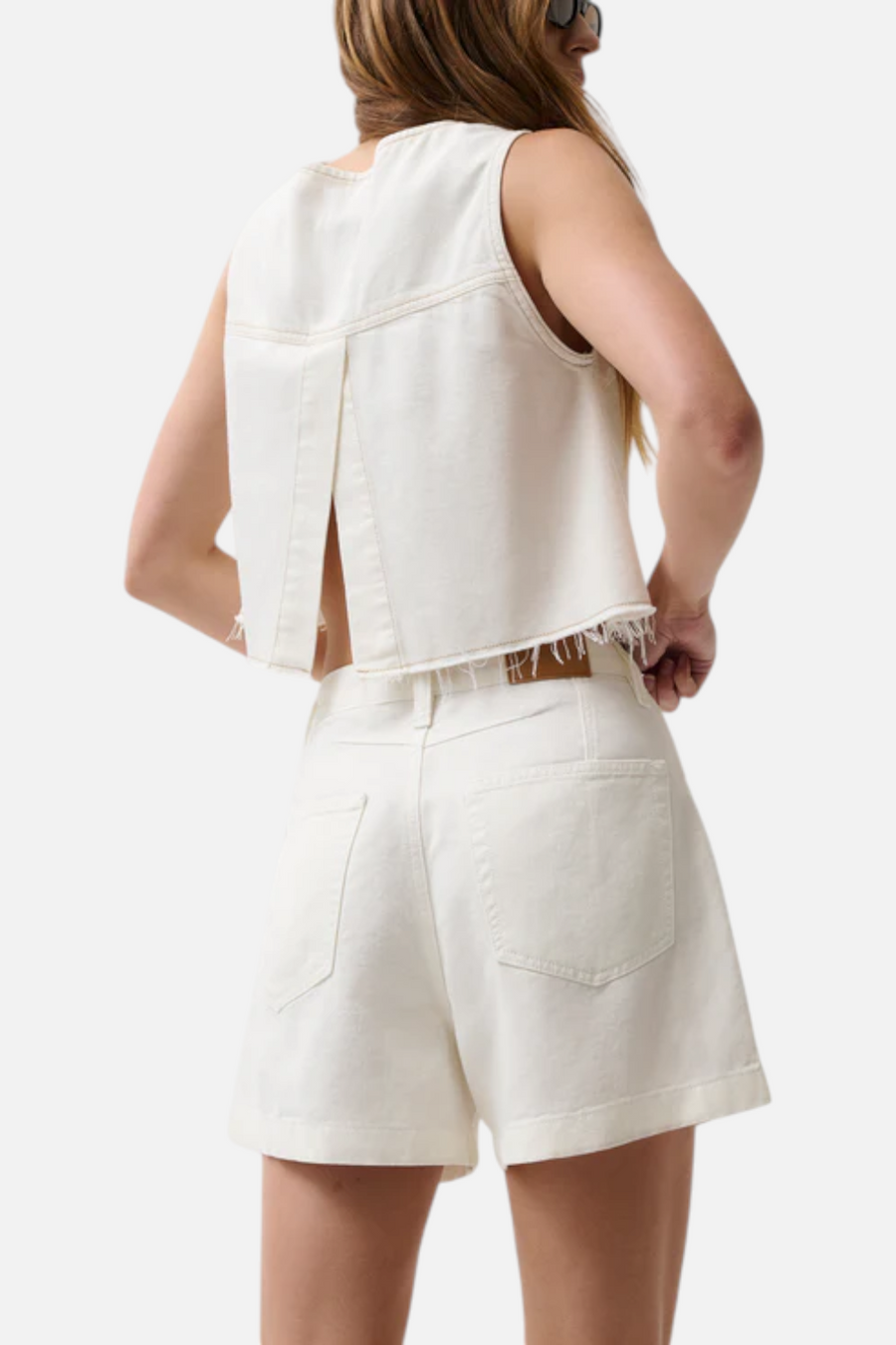 Pistola Kimora High Rise Shorts in Egret