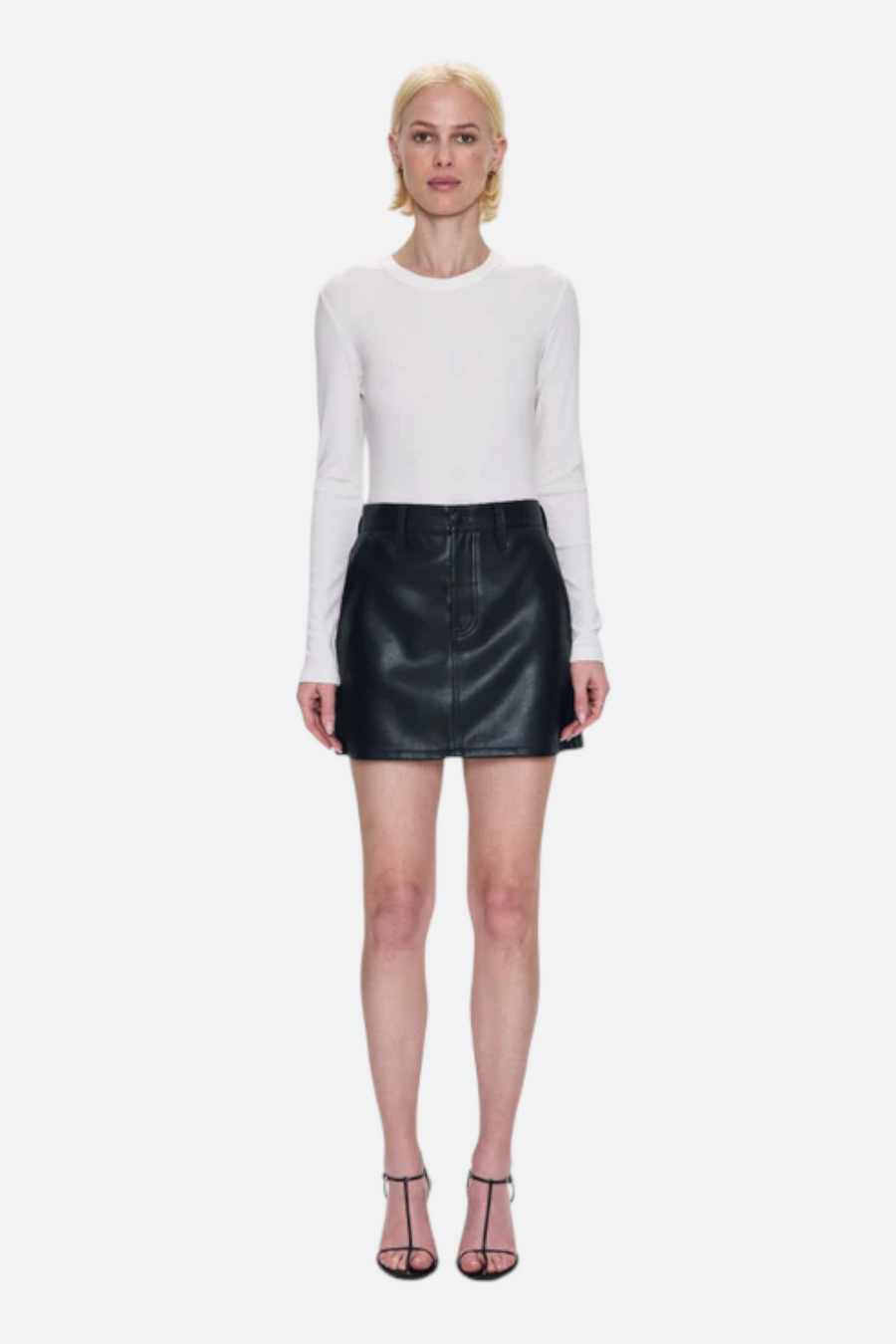 Pistola Skye Utility High Rise Mini Skirt in Slate Black