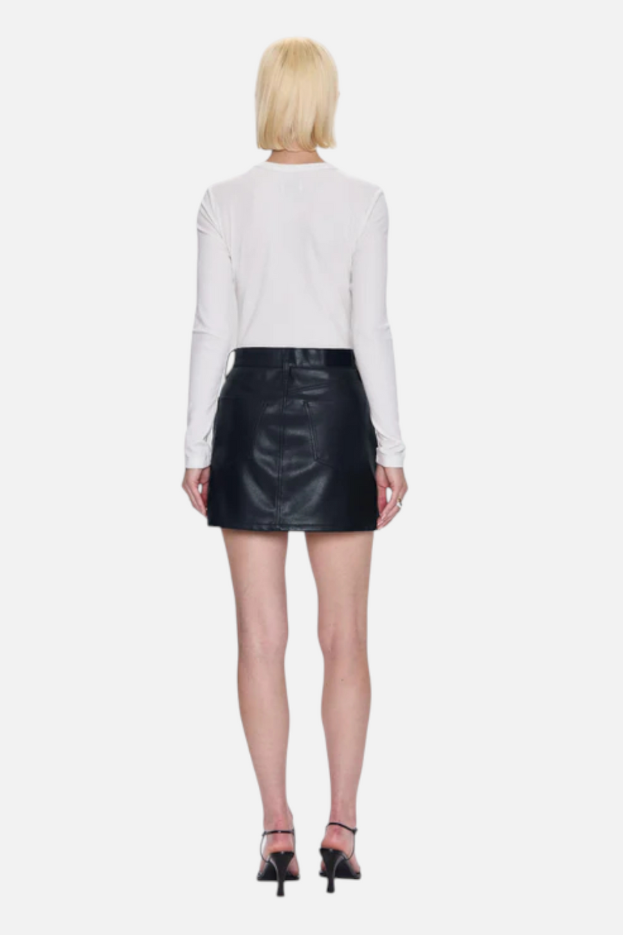 Pistola Skye Utility High Rise Mini Skirt in Slate Black