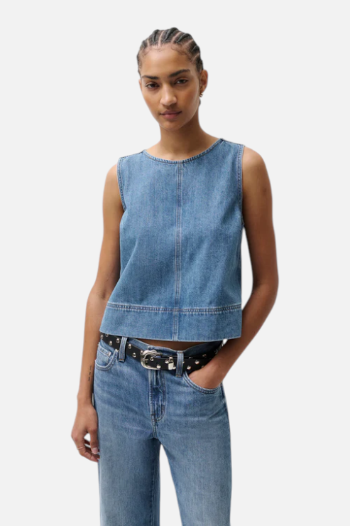 Pistola Rue Pop Over Swing Shirt in Sail Away