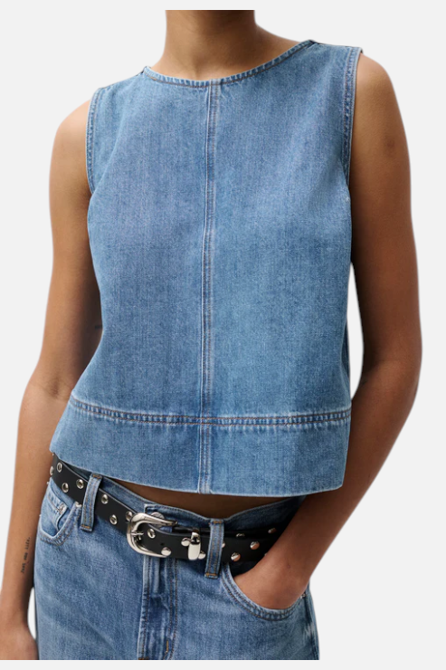 Pistola Rue Pop Over Swing Shirt in Sail Away