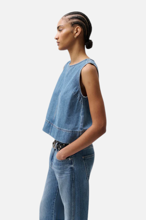 Pistola Rue Pop Over Swing Shirt in Sail Away