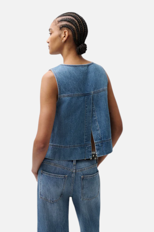 Pistola Rue Pop Over Swing Shirt in Sail Away