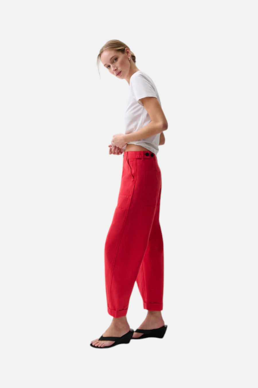 Pistola Tori Utility Pant in Negroni Red