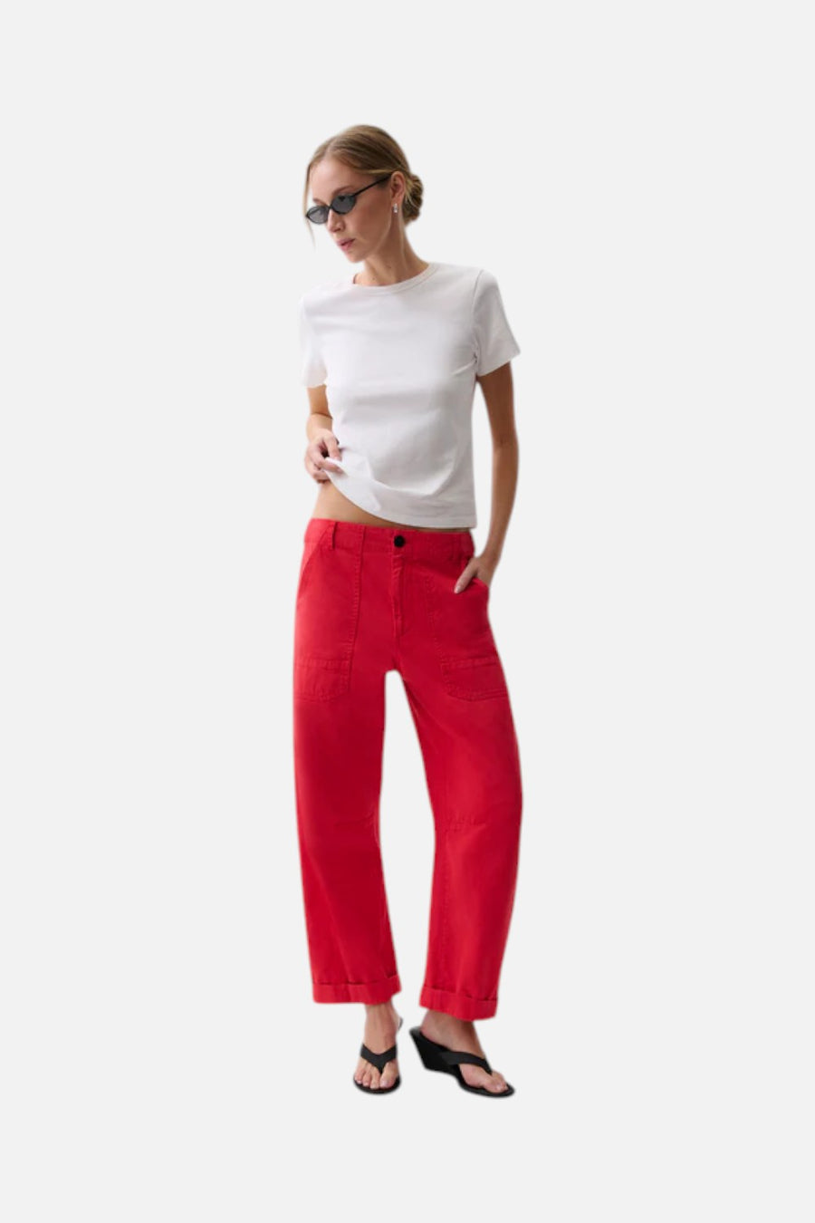 Pistola Tori Utility Pant in Negroni Red