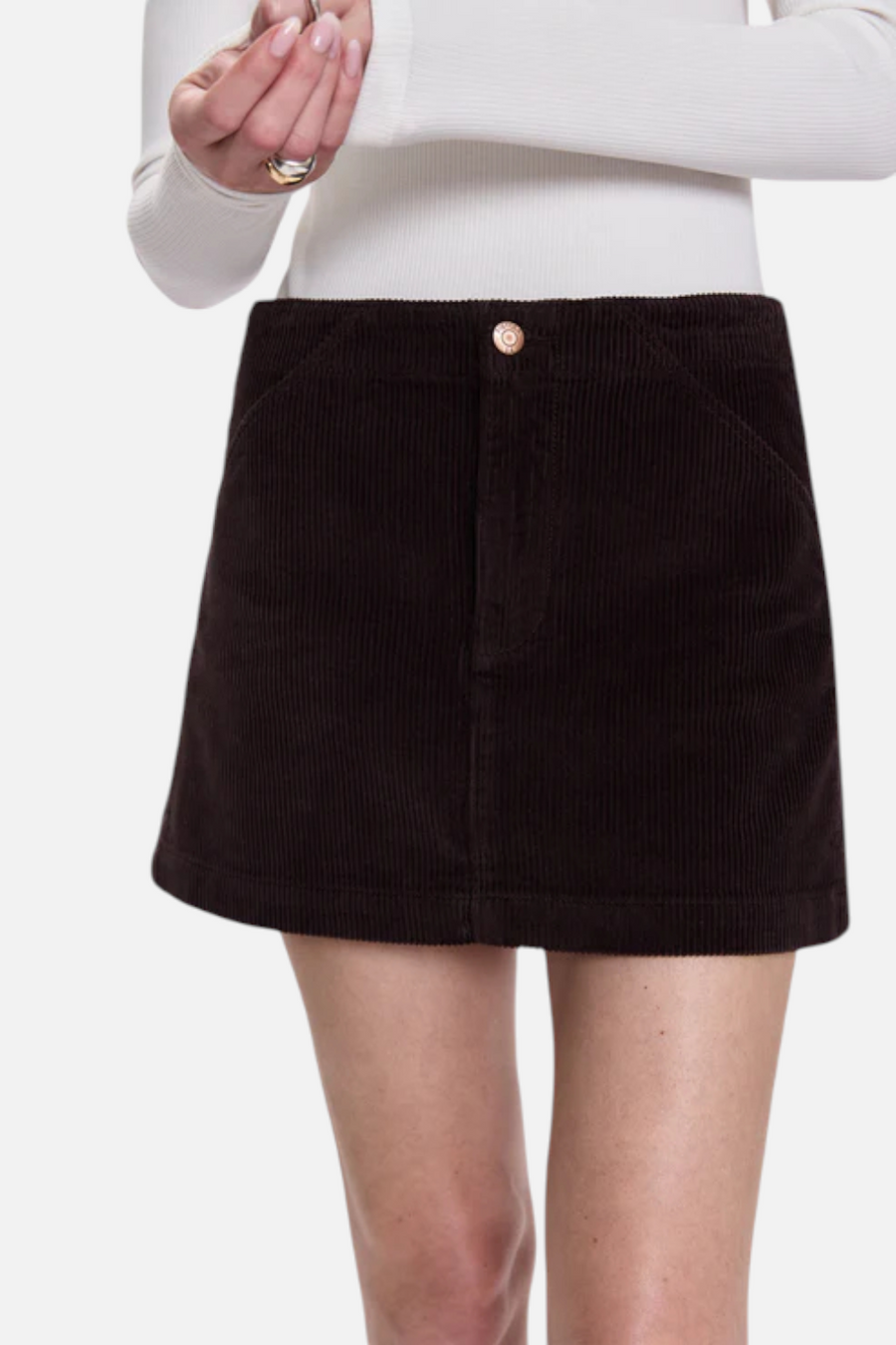 Pistola Uma High Rise Mini Skirt in Mocha