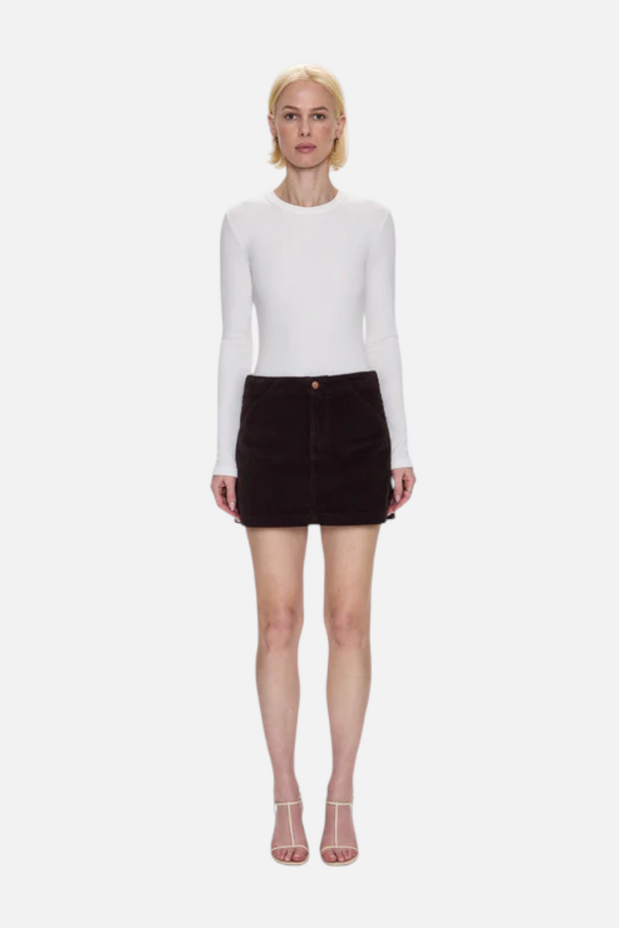 Pistola Uma High Rise Mini Skirt in Mocha