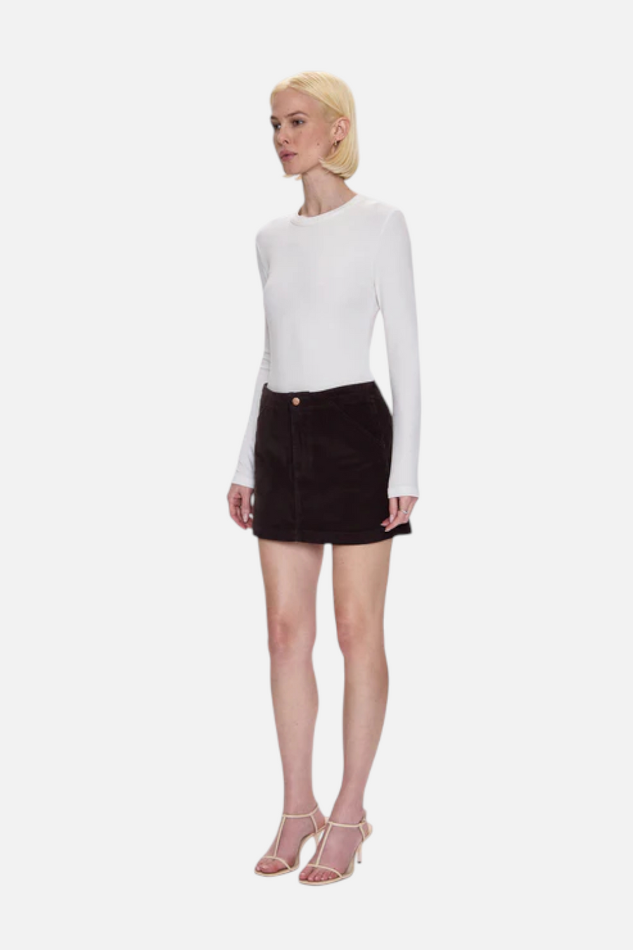 Pistola Uma High Rise Mini Skirt in Mocha
