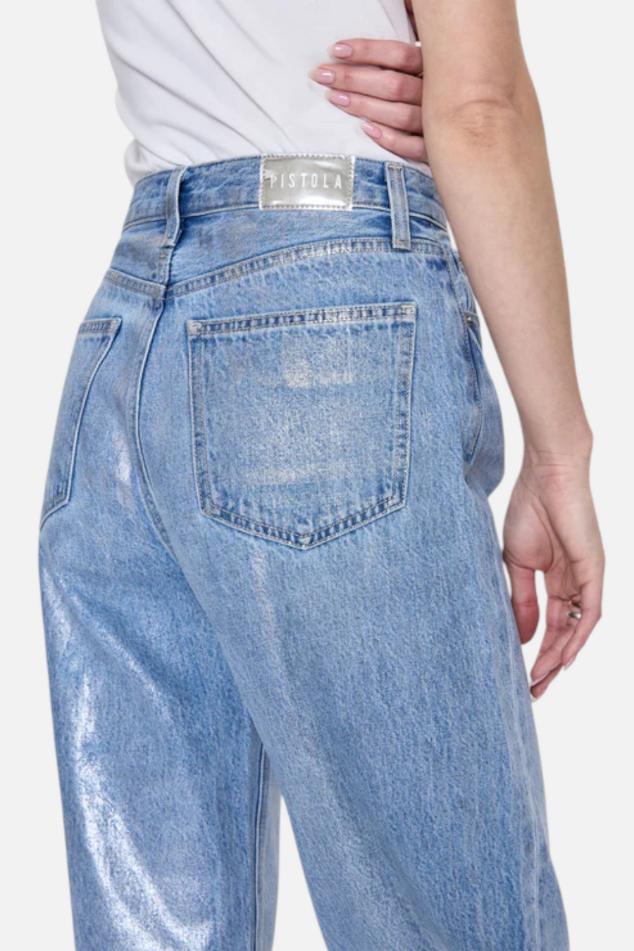 Pistola Wes High Rise Barrel Jean in Spellbound