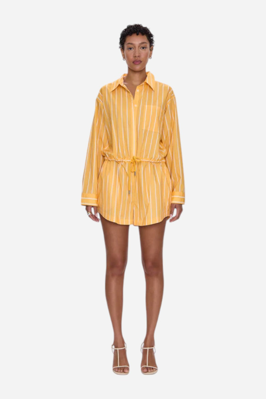 Pistola Amelie Romper - Papaya Stripe