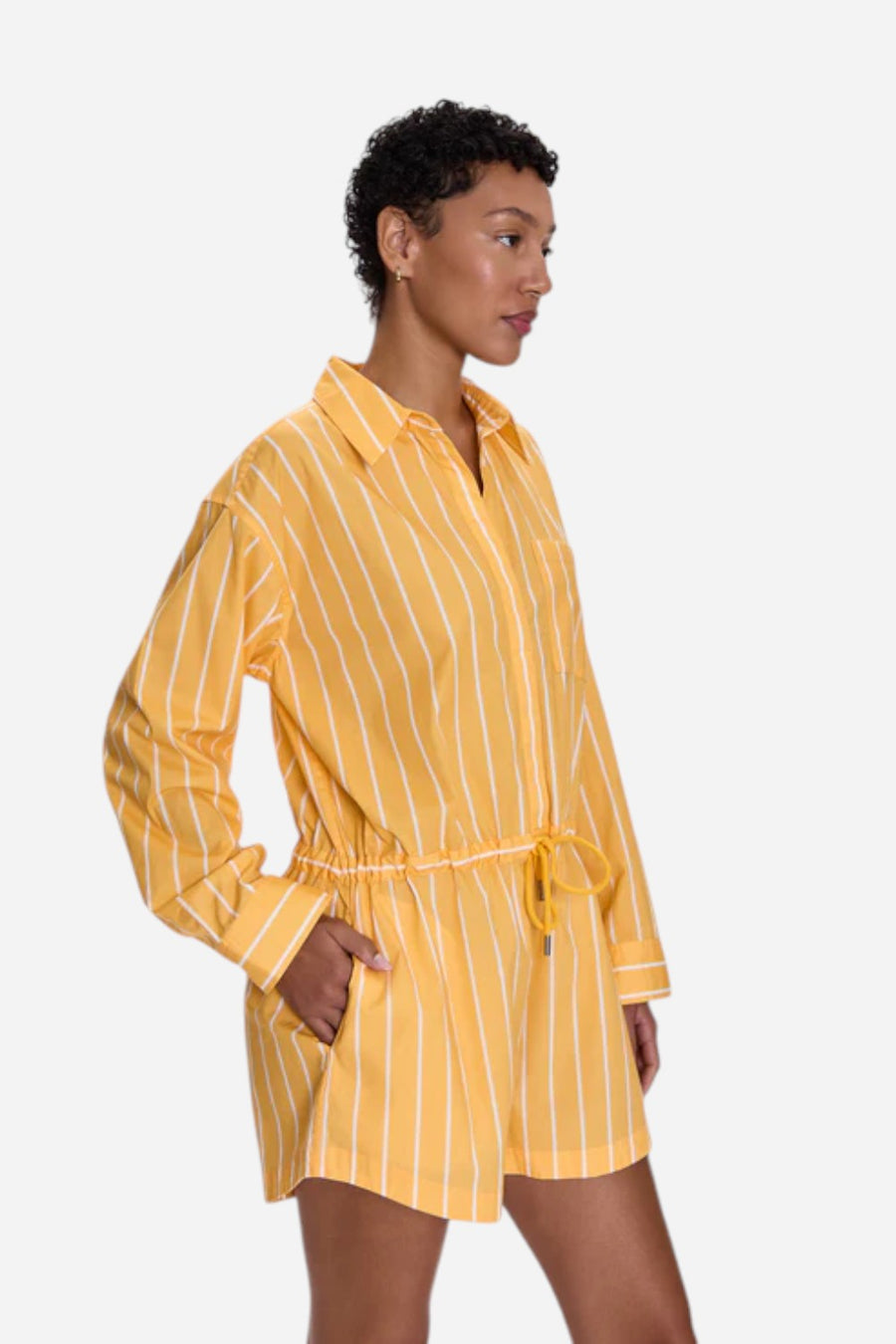 Pistola Amelie Romper - Papaya Stripe